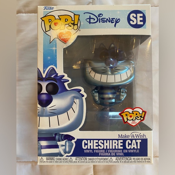 Disney Funko Pop! SE Alice in Wonderland Cheshire Cat, Metallic Blue/Silver - Picture 6 of 6